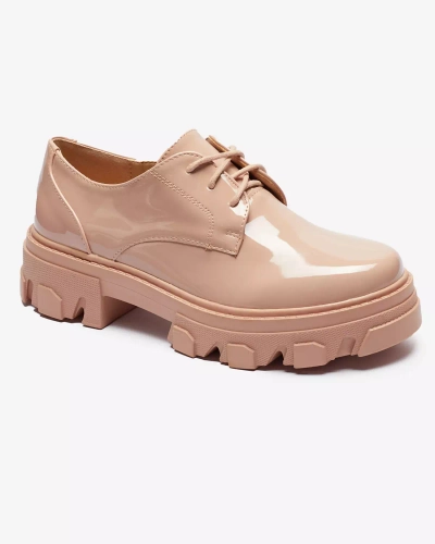 Розовые лакированные женские полуботинки Delgor- Footwear