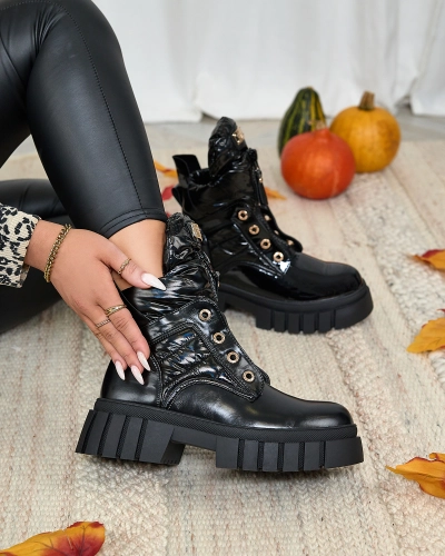 Royalfashion Moteriški juodi batai Selilka