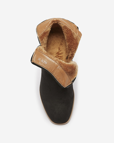 Женские сапоги из эко-замши черного цвета Frenas - Обувь