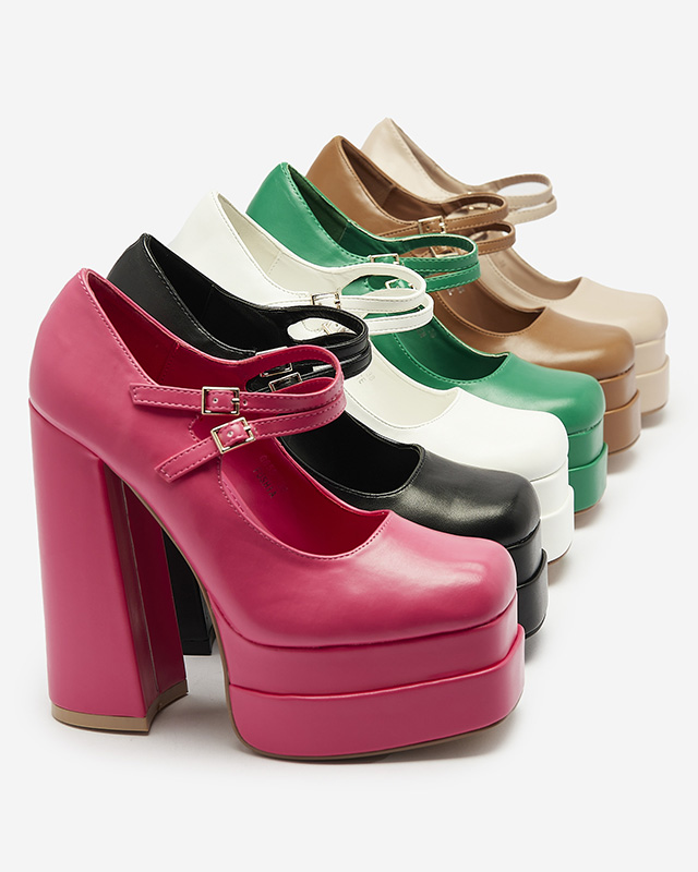 Fuksijos spalvos moteriški aukštakulniai Edisa - Avalynė