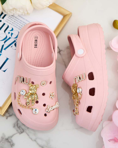 Royalfashion Moteriškos guminės šlepetės su Fescas ornamentais