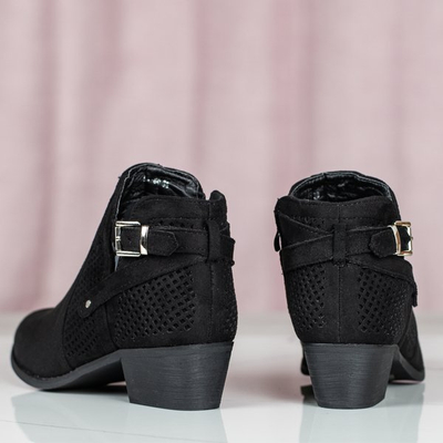 Черные ботинки Chelsea с ажурным узором Black Elegance - Обувь