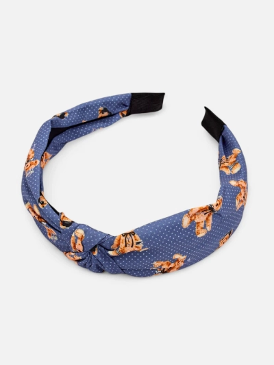 Royalfashion Повязка на голову с плетением в горошек и мишки