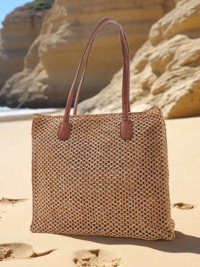 Royalfashion Didelis šiaudinė vasaros rankinė