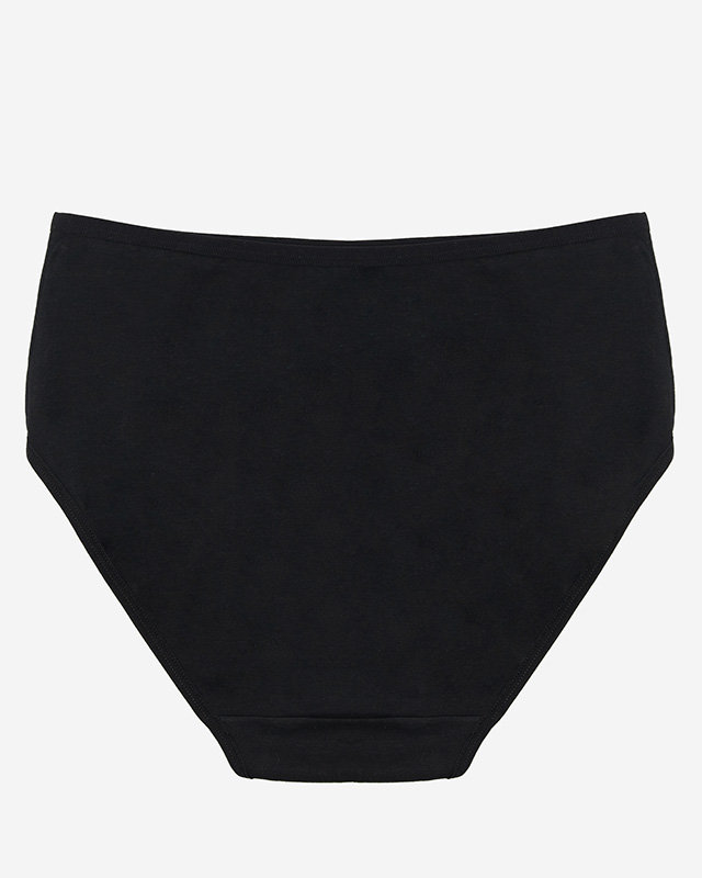 Moteriškos juodos medvilninės kelnaitės - Apatiniai