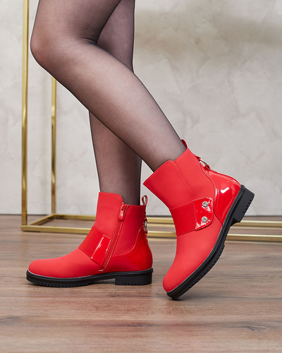 Royalfashion Красные матовые женские сапоги Setipfa