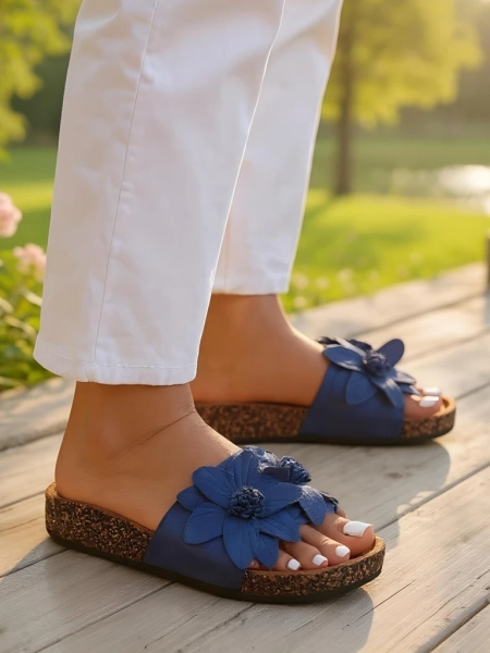 Royalfashion Moteriški šlepetės su gėlėmis Foules