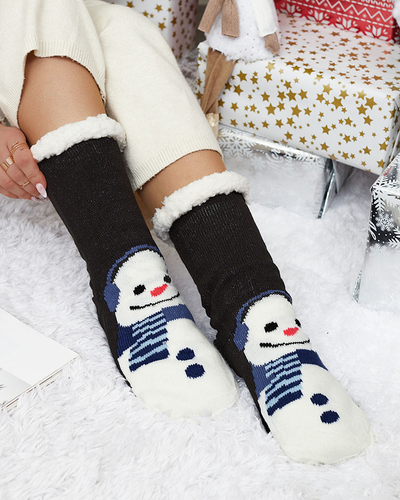 Красные женские носки с рождественским узором - Нижнее белье