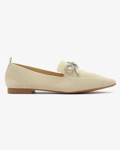 Royalfashion Бежевые женские тканевые балеринки Faqsa