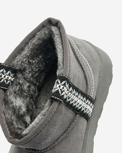 Royalfashion Женские короткие сапоги a'la snow boots с орнаментом Erititta