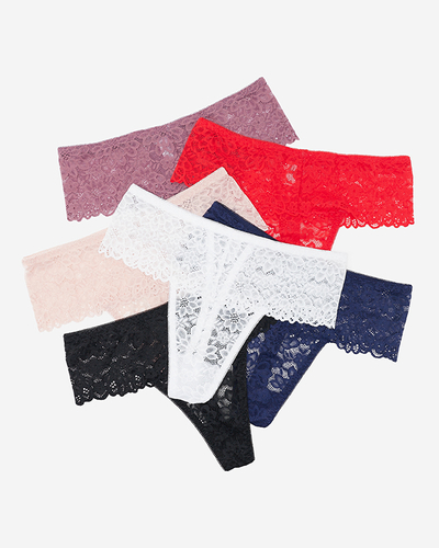 Moteriškų nėriniuotų kelnaičių komplektas PLIUS DYDIS 6 / pak. - Apatiniai rūbai