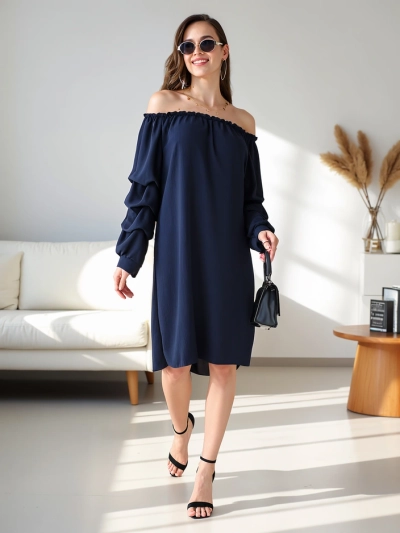 Королевская мода Гладкое женское платье а-ля испанское с рюшами