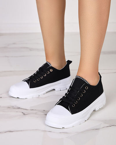 Juodi moteriški sportbačiai ant aukštesnio pado Mytiko - Avalynė