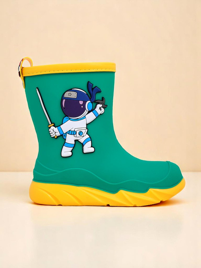 Royalfashion vaikiški guminiai lietaus batai su astronautu Cosmos Boy