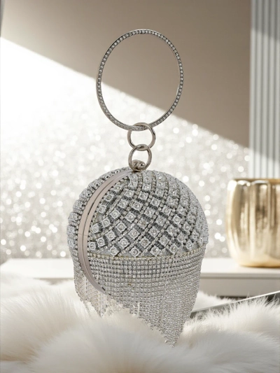 Royalfashion Женская сумочка шар с цирконами Velora Bloom