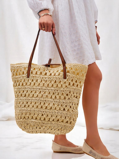 Royalfashion Большая женская сумка из соломы Natural Classic