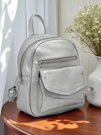 Женский рюкзак Selene Silver из экокожи Królewska Moda, 25x25 см