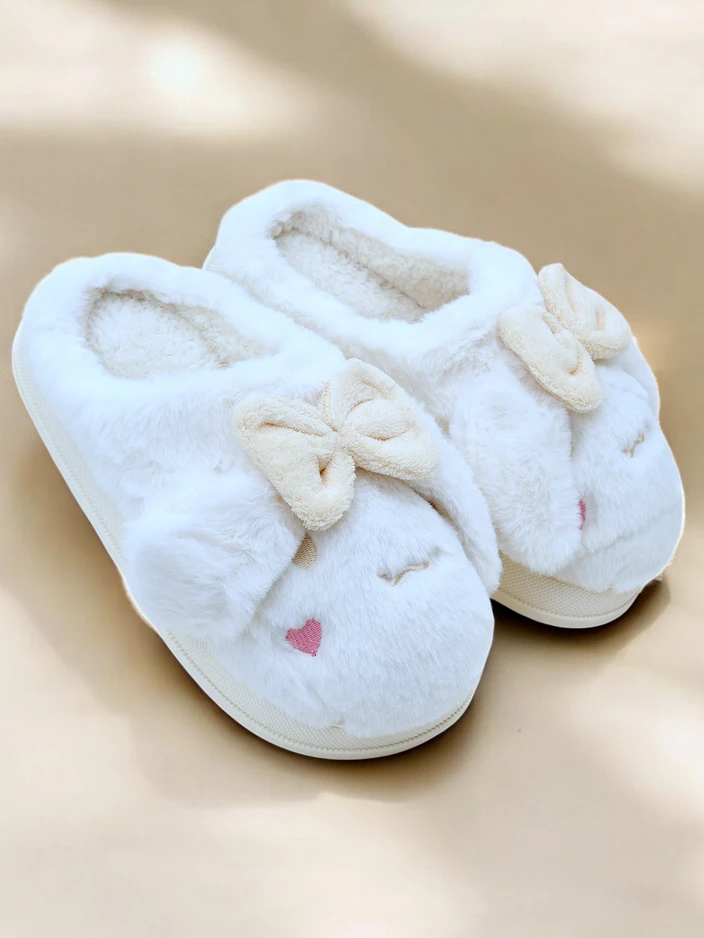 Женские меховые тапочки Royalfashion с бантом Savos