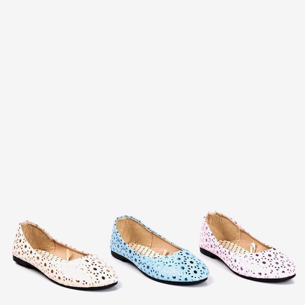 Синие балетки для девочек с рисунком Dulcibus - Обувь