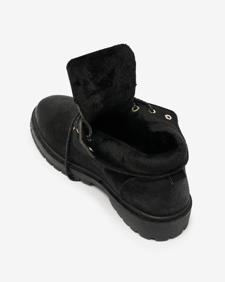 Royalfashion Черные мужские ботинки a'la snow boots Netid