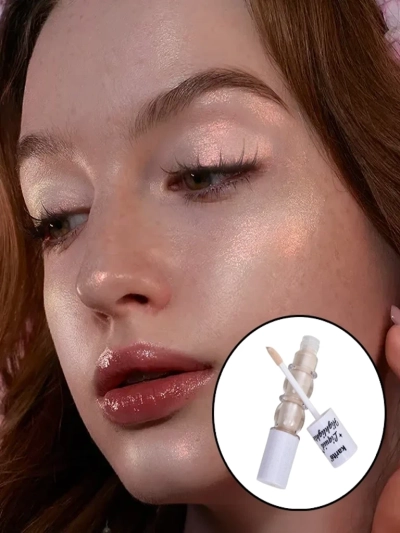 Skystas veido švytėjimo suteikiantis highlighteris su šepetėliu Pearl Glow