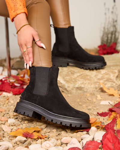 Royalfashion Черные женские утепленные ботинки Comfy Walk