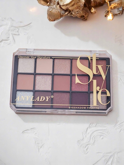 ANYLADY 15 akių šešėlių paletė su blizgiais ir matiniais atspalviais Ruby Glamour