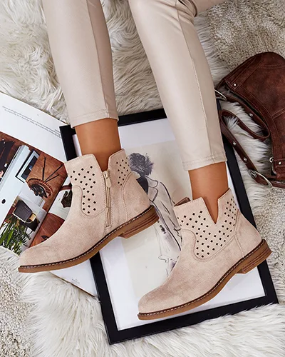 Royalfashion Светло-коричневые женские сапоги Rito