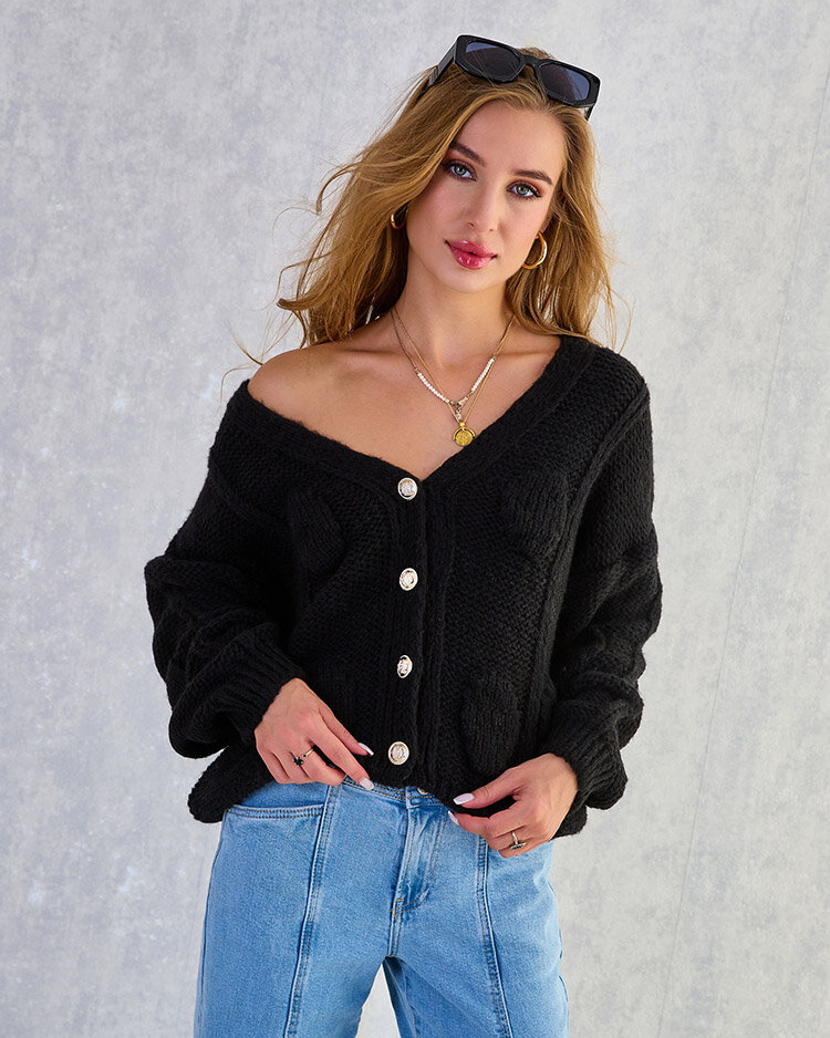 "Royalfashion" Moteriškas megztinis su sagomis