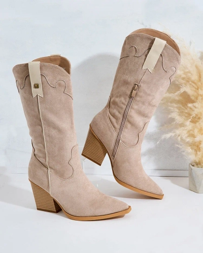 Royalfashion Женские ковбойские сапоги на каблуке Kowib