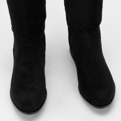 Juodi ekologiški zomšiniai moteriški batai Cressida - Batai