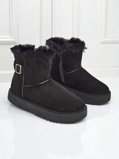 Royalfashion Krótkie buty a'la śniegowce damskie Winter Crest