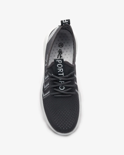 Тканевые женские спортивные туфли темно-серого цвета Leridis - Обувь