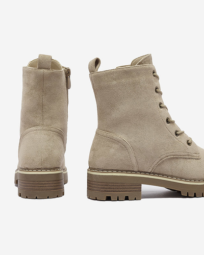 OUTLET Коричнево-бежевые женские сапоги Priviea - Обувь