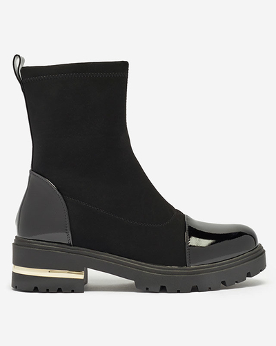 Высокие женские черные матовые сапоги Assalin- Обувь