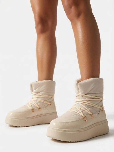 "Royalfashion" Kreminės spalvos moteriški sniego batai Dabenda