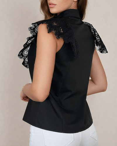 "Royalfashion" moteriški marškiniai su nėriniais