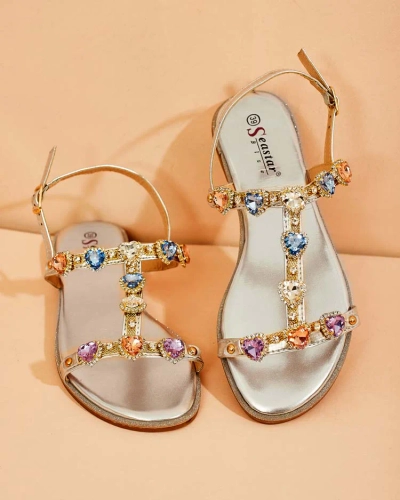 "Royalfashion" Moteriški sandalai "Selina" su cirkoniais