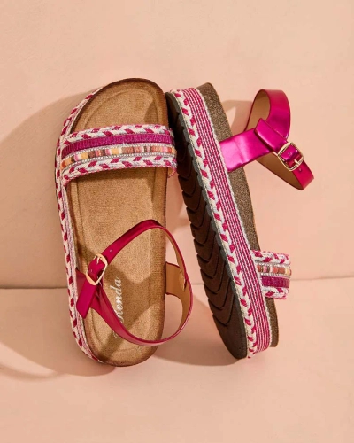 "Royalfashion" Moteriški siuvinėti "Mussir" sandalai