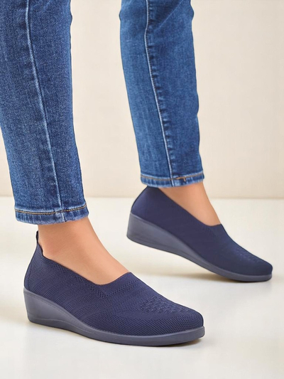 Royalfashion moterų loaferiai ant žemo wedges Epoles