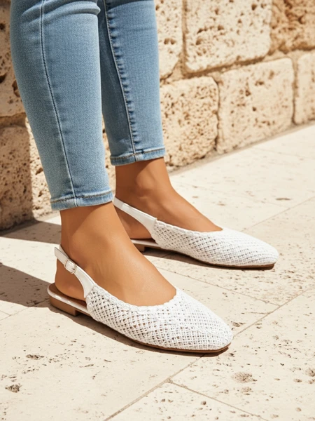 Royalfashion Atviros kulno moteriški sandalai Breeze Woven