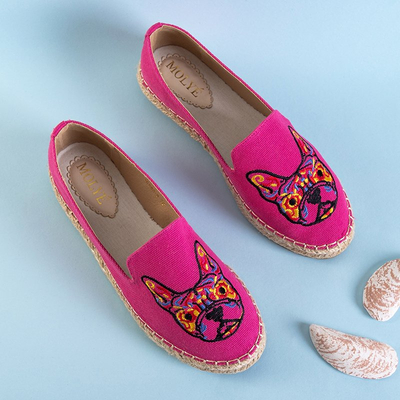 Fuksijos moteriškos espadrilės su Moroni siuvinėjimu - Batai