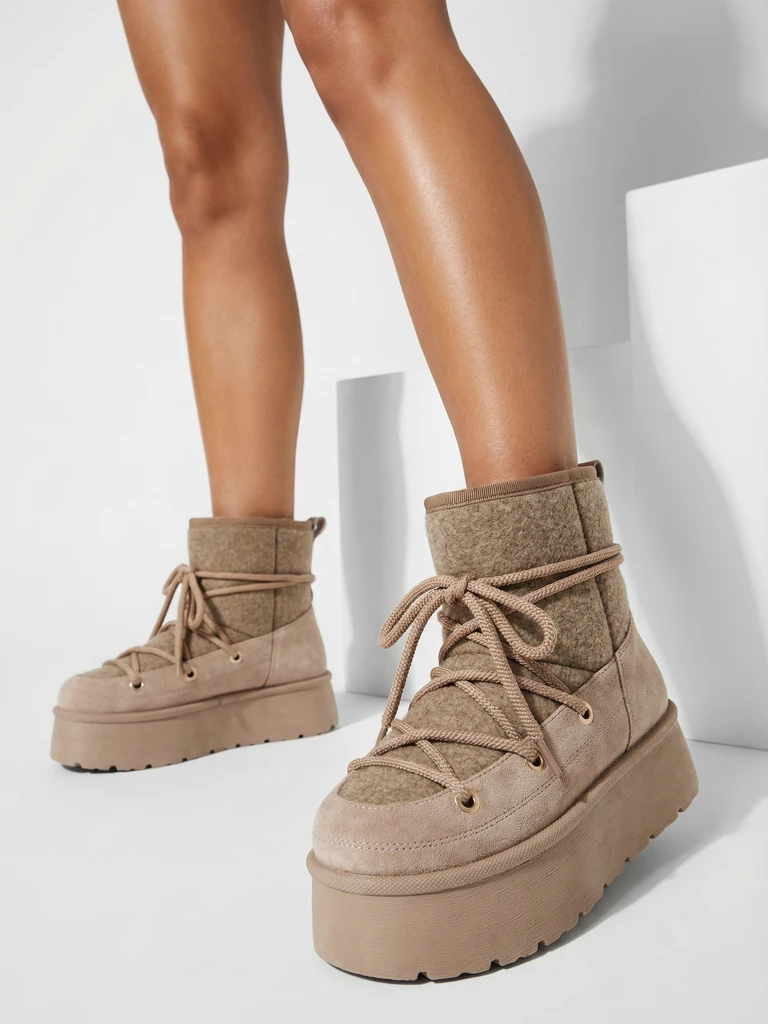 Royalfashion Женские ботинки для снега Filori на шнуровке