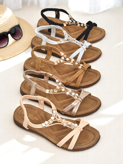 Royalfashion moteriški sandalai su Imen papuošimais