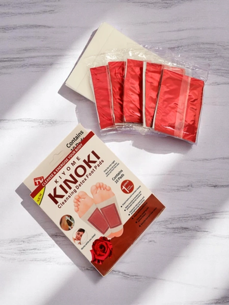 Detoksikuojantys pėdų pleistrai DETOX KINOKI 10 vnt Rožinė