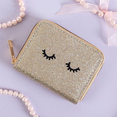 Maža sidabrinė moteriška brokatinė piniginė - Piniginė