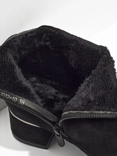 Moteriški eko zomšos aulinukai storu kulnu Arshinea