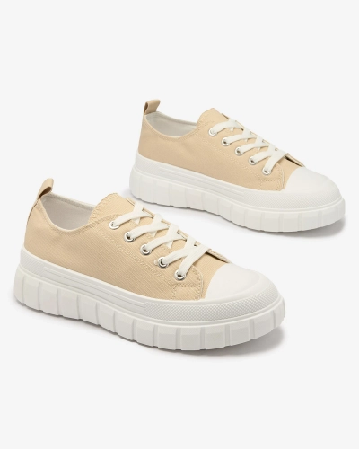 Beige Illinois Moteriški sportbačiai - Avalynė