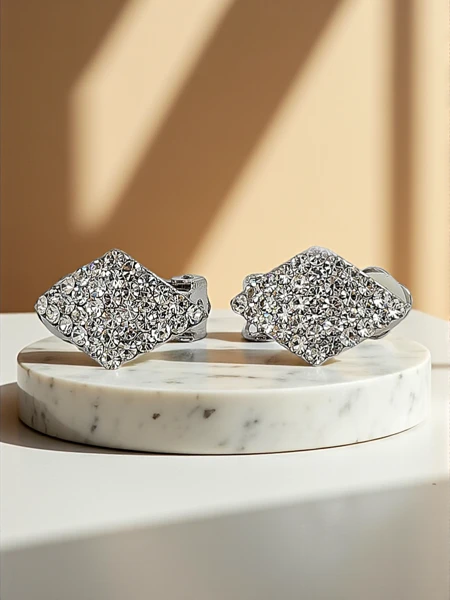 Royalfashion Klipsy kolczyki damskie z cyrkonią - SZTOS!