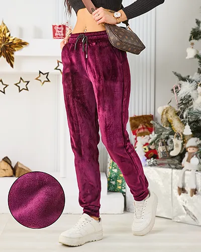 Royalfashion moterškos fliso pamušalo kelnės